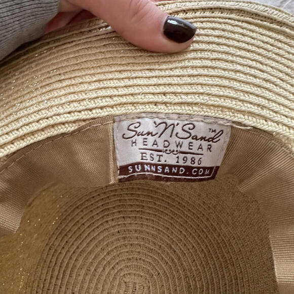 Woman's Hat Sun N Send Soft Straw Color Bend And Pack For The Beach - Picture 2 of 8